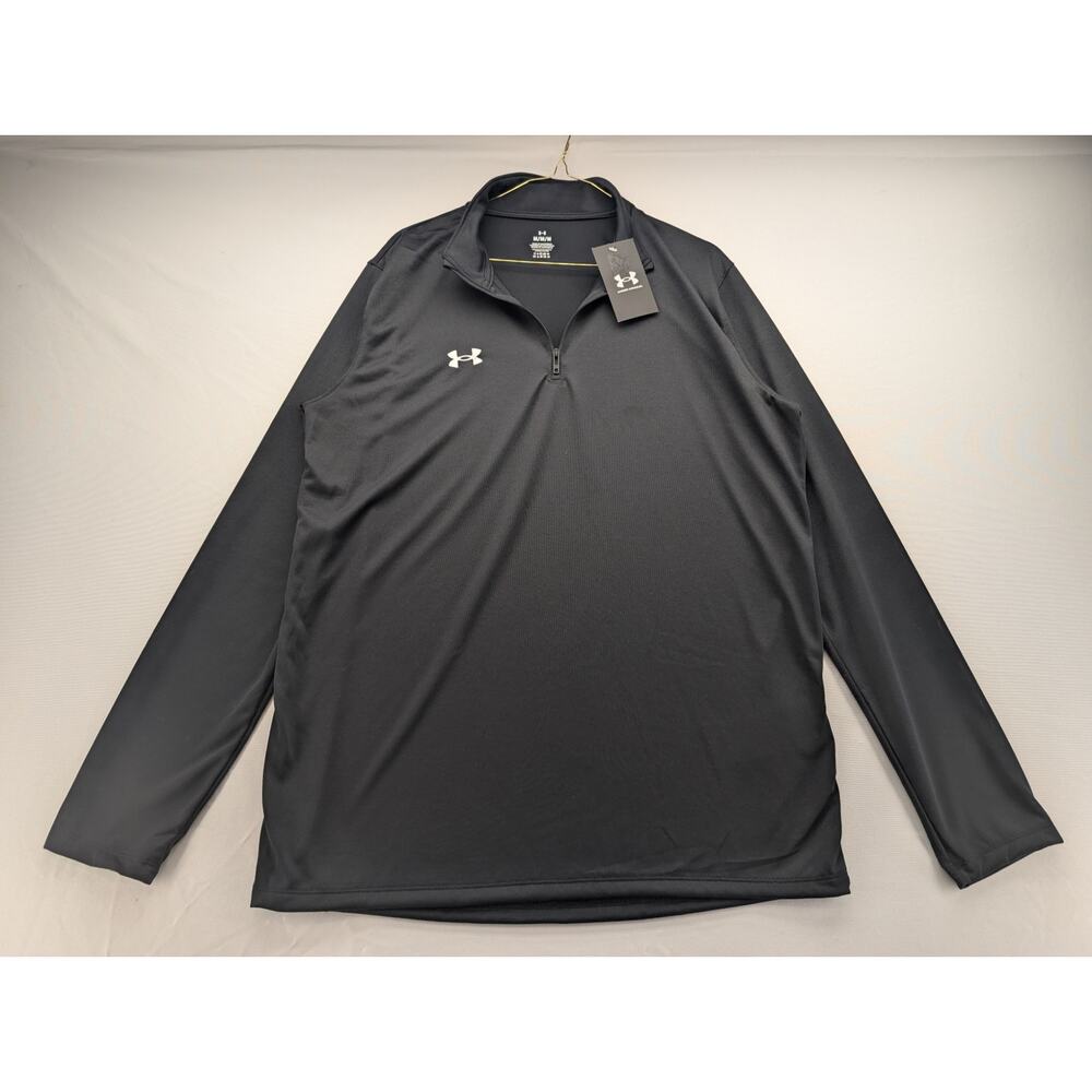 NWT Under Armour UA Tech Men's Team Tech Long Sleeve 1/4 Zip in Black sz Medium